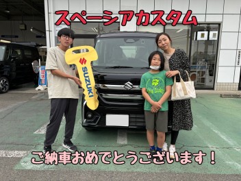 H様 スペーシアカスタムご納車です！！
